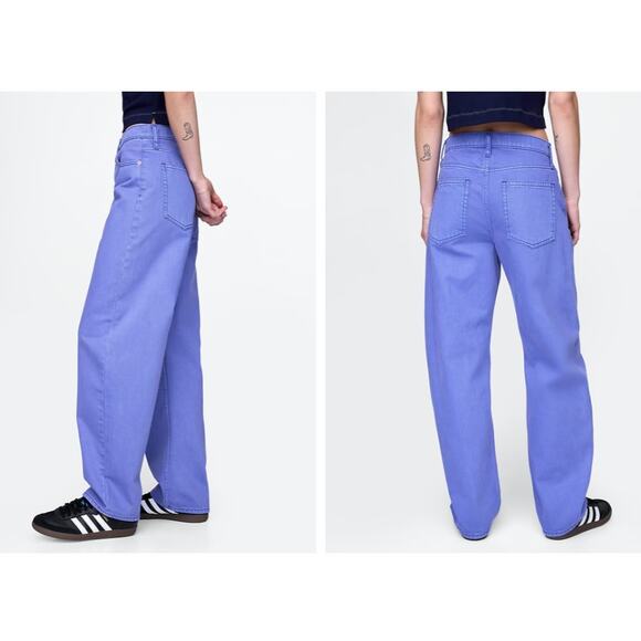 GAP High Rise Barrel Dazzling Blue Jeans Women Plus Sz 35 R - Picture 15 of 15